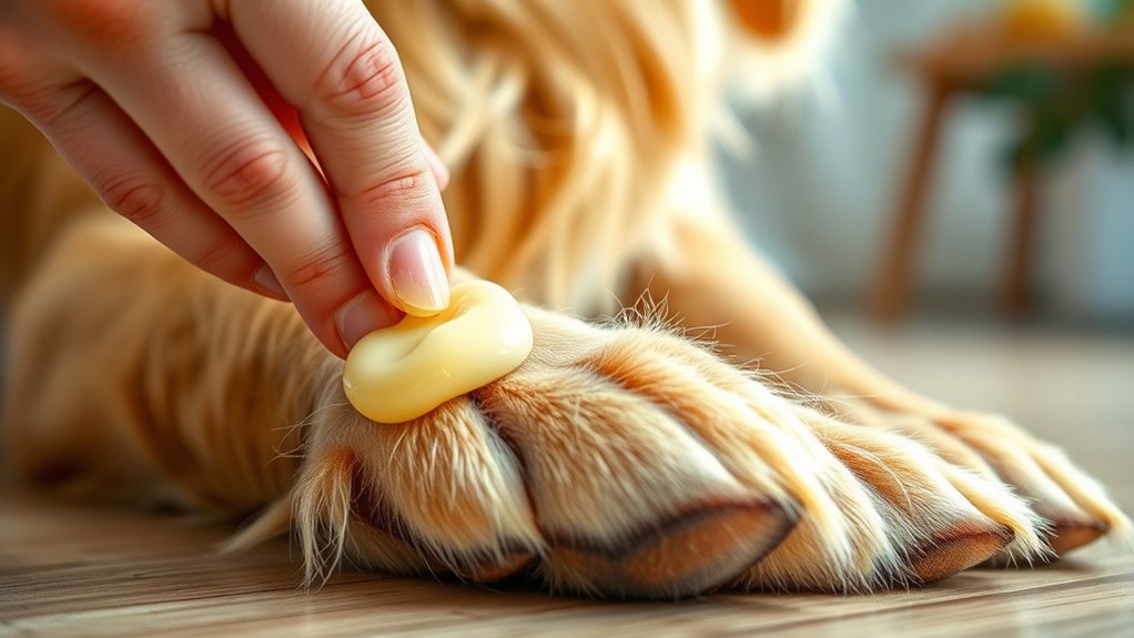 applying vaseline on dogs