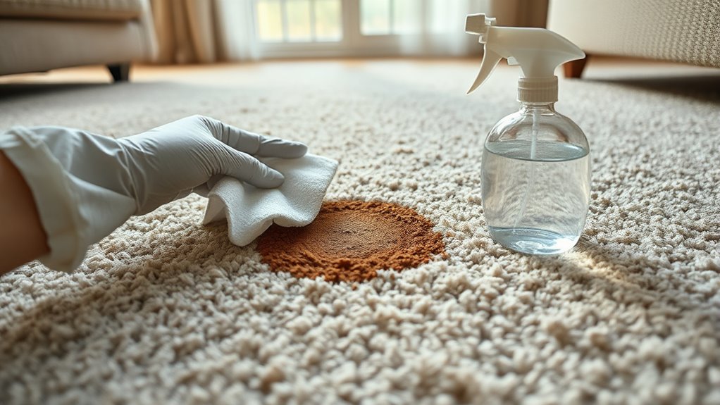 clean dog poop stain