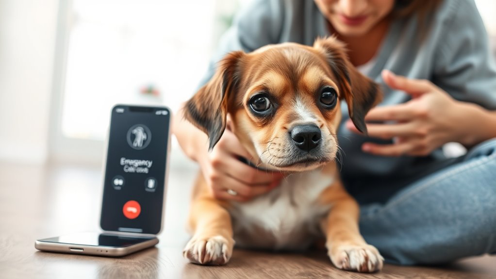 contact vet immediately monitor symptoms