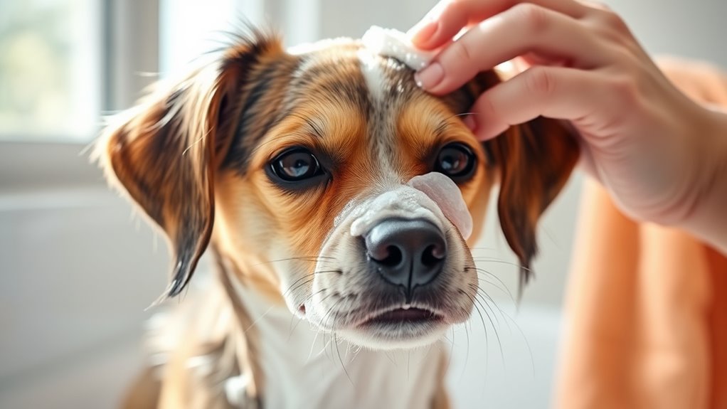 dilute rinse avoid sensitive areas