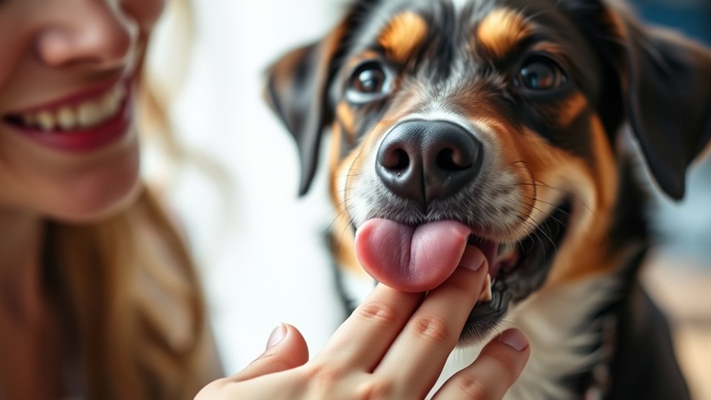 dog communication through licking