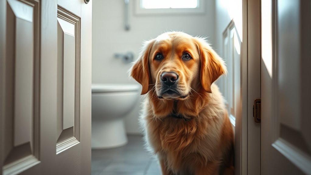 dog follows for safety bonding