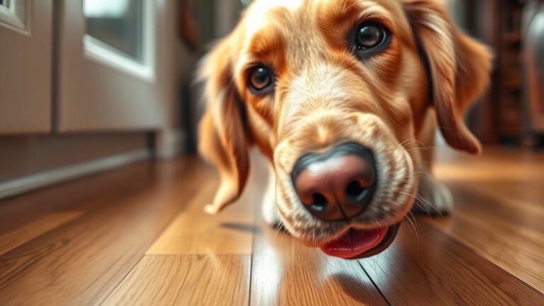 dog frequently licking floor