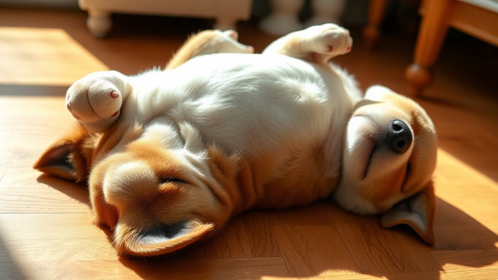 dog s relaxed trusting sleep
