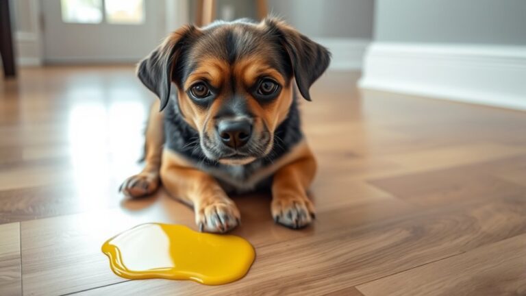 dog vomited yellow bile