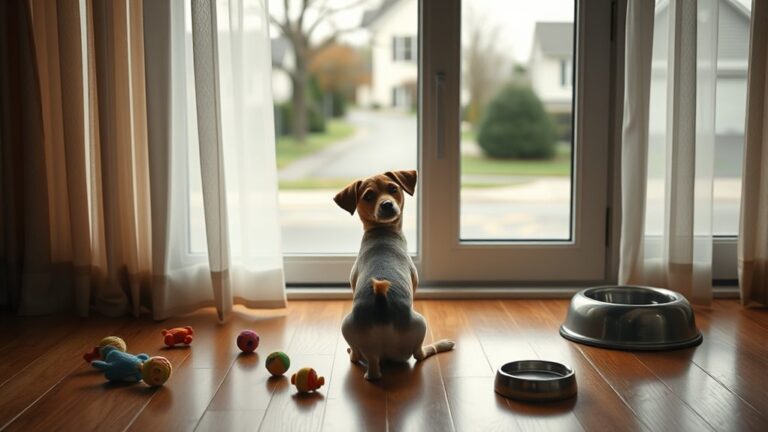 dog whining when alone