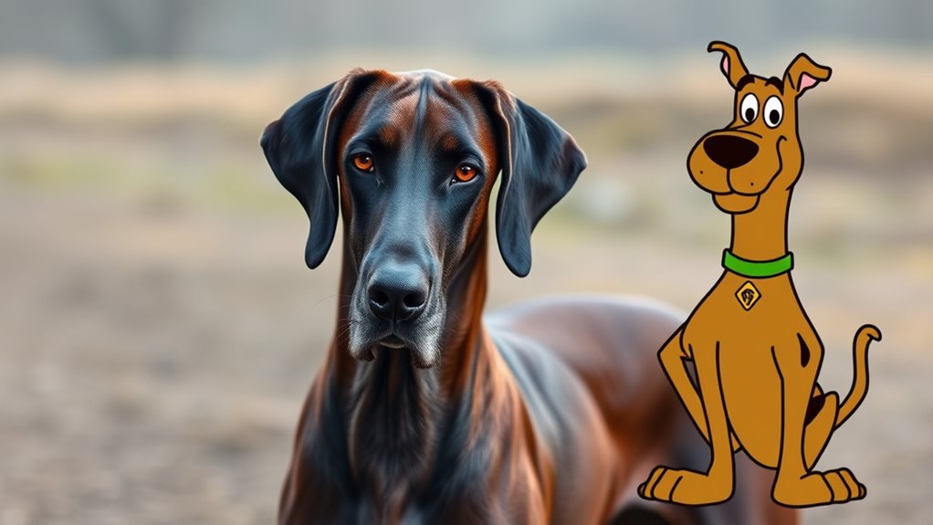 exaggerated great dane features
